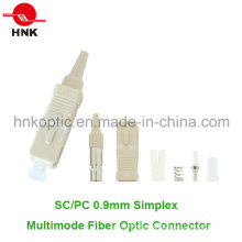 Sc PC 0.9mm Simplex Multimode Fiber Optic Connector